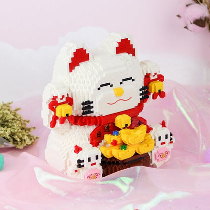 Golden Nugget Lucky Cat and Lucky Man Nano Building Blocks