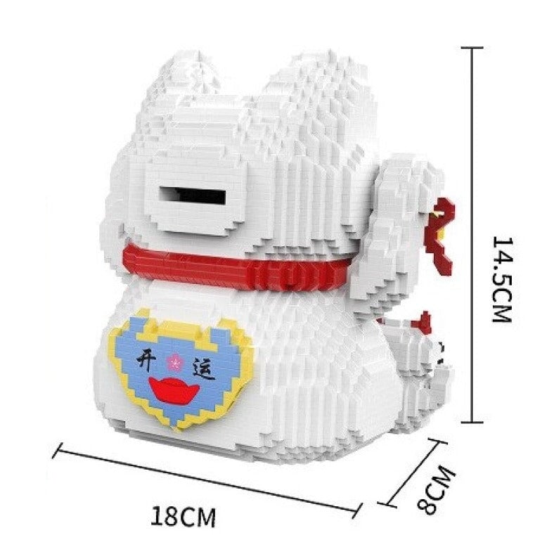 Golden Nugget Lucky Cat and Lucky Man Nano Building Blocks