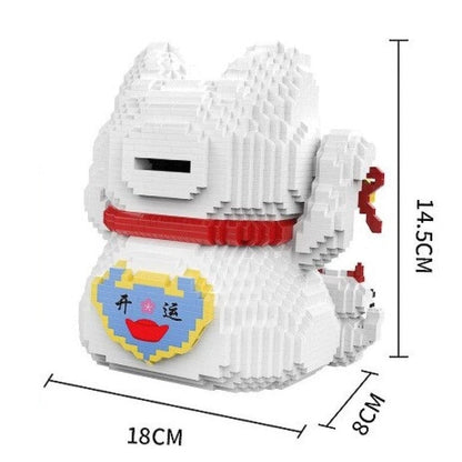 Golden Nugget Lucky Cat and Lucky Man Nano Building Blocks