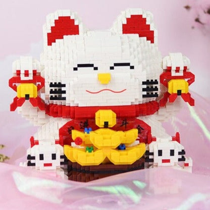 Golden Nugget Lucky Cat and Lucky Man Nano Building Blocks