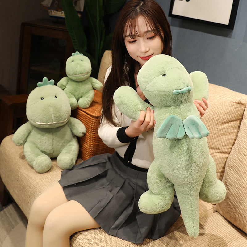 Hajiro the Goofy Green Dinosaur Plushie
