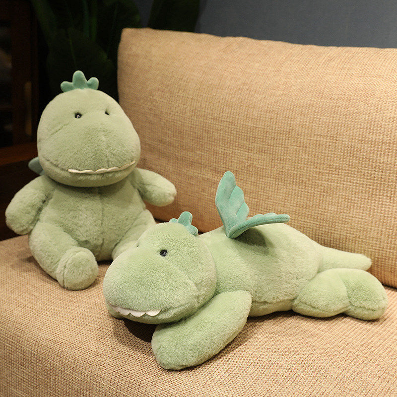 Hajiro the Goofy Green Dinosaur Plushie