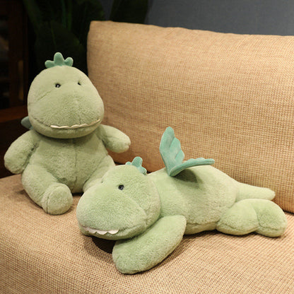 Hajiro the Goofy Green Dinosaur Plushie