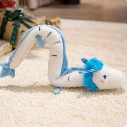 Haku the Long White Blue Dragon Plush