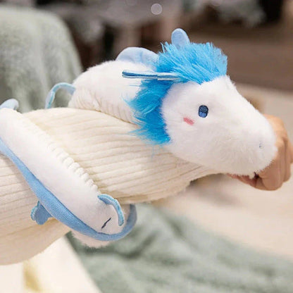 Haku the Long White Blue Dragon Plush