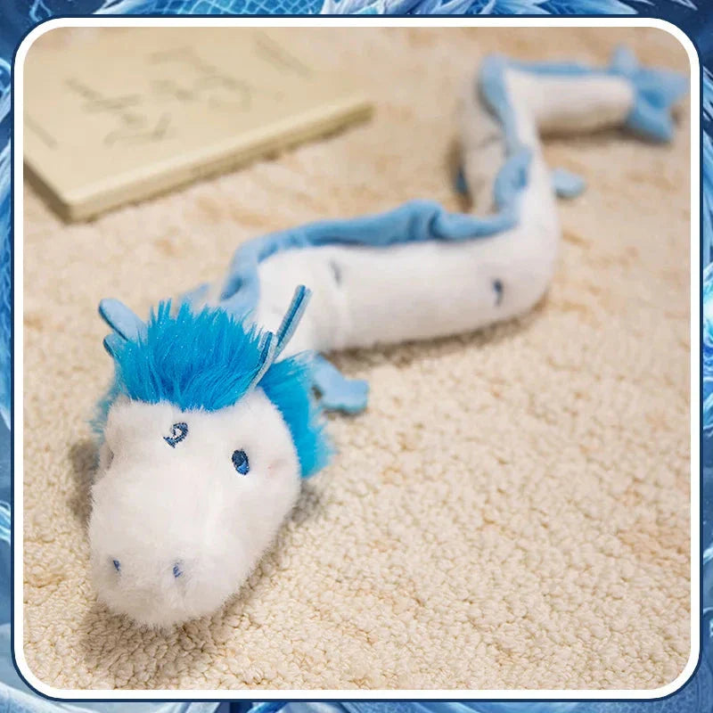 Haku the Long White Blue Dragon Plush