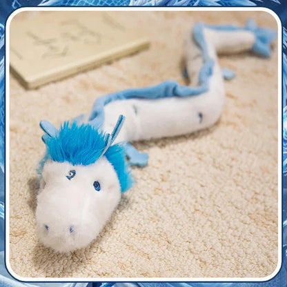 Haku the Long White Blue Dragon Plush