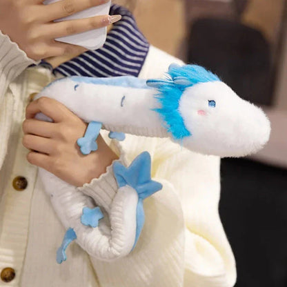 Haku the Long White Blue Dragon Plush