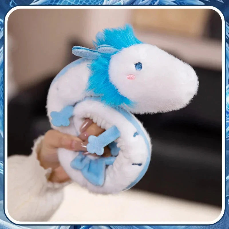 Haku the Long White Blue Dragon Plush