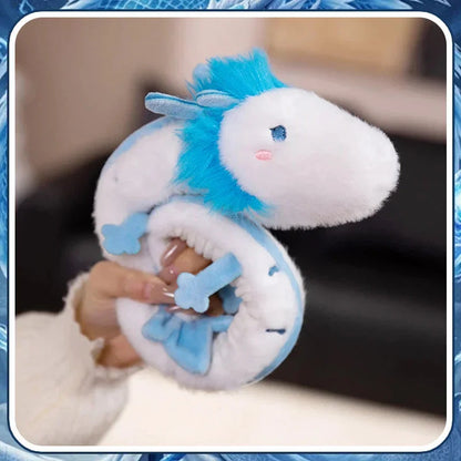 Haku the Long White Blue Dragon Plush