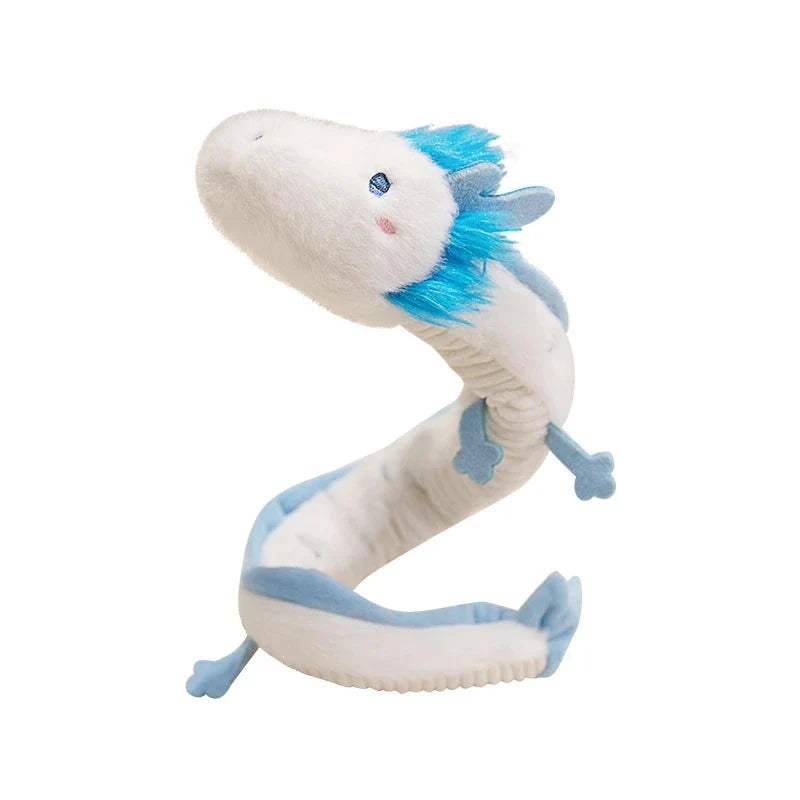Haku the Long White Blue Dragon Plush