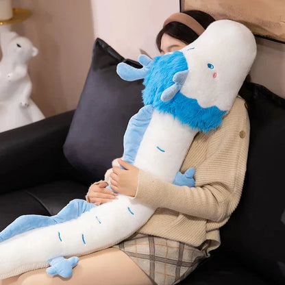 Haku the Long White Blue Dragon Plush