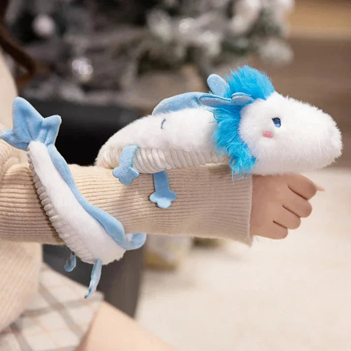 Haku the Long White Blue Dragon Plush