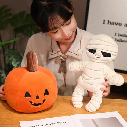 Halloween Pumpkin Mummy Skull Bone Plushies