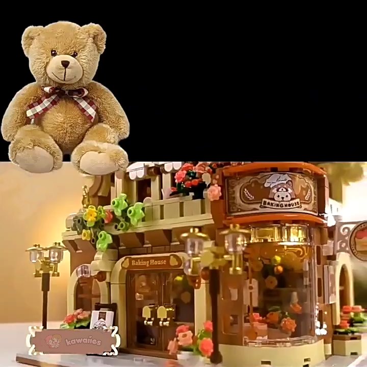 Honey Bear Cupcakes & Cookies Bakery Micro Building Blocks