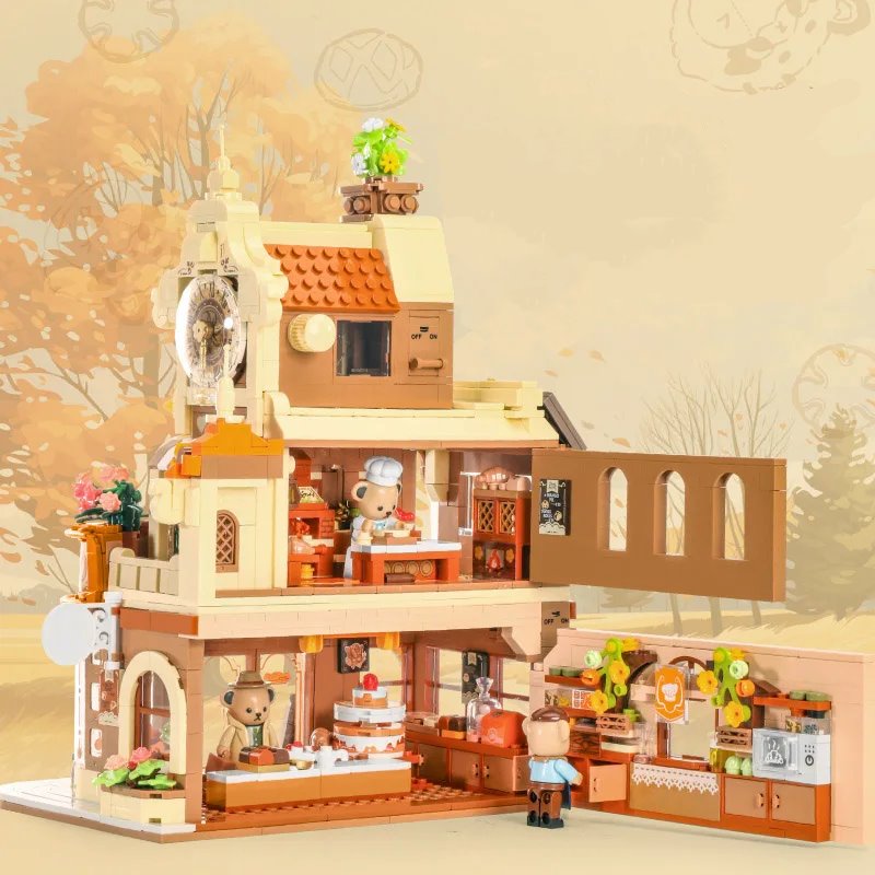 Honey Bear Cupcakes & Cookies Bakery Micro Building Blocks