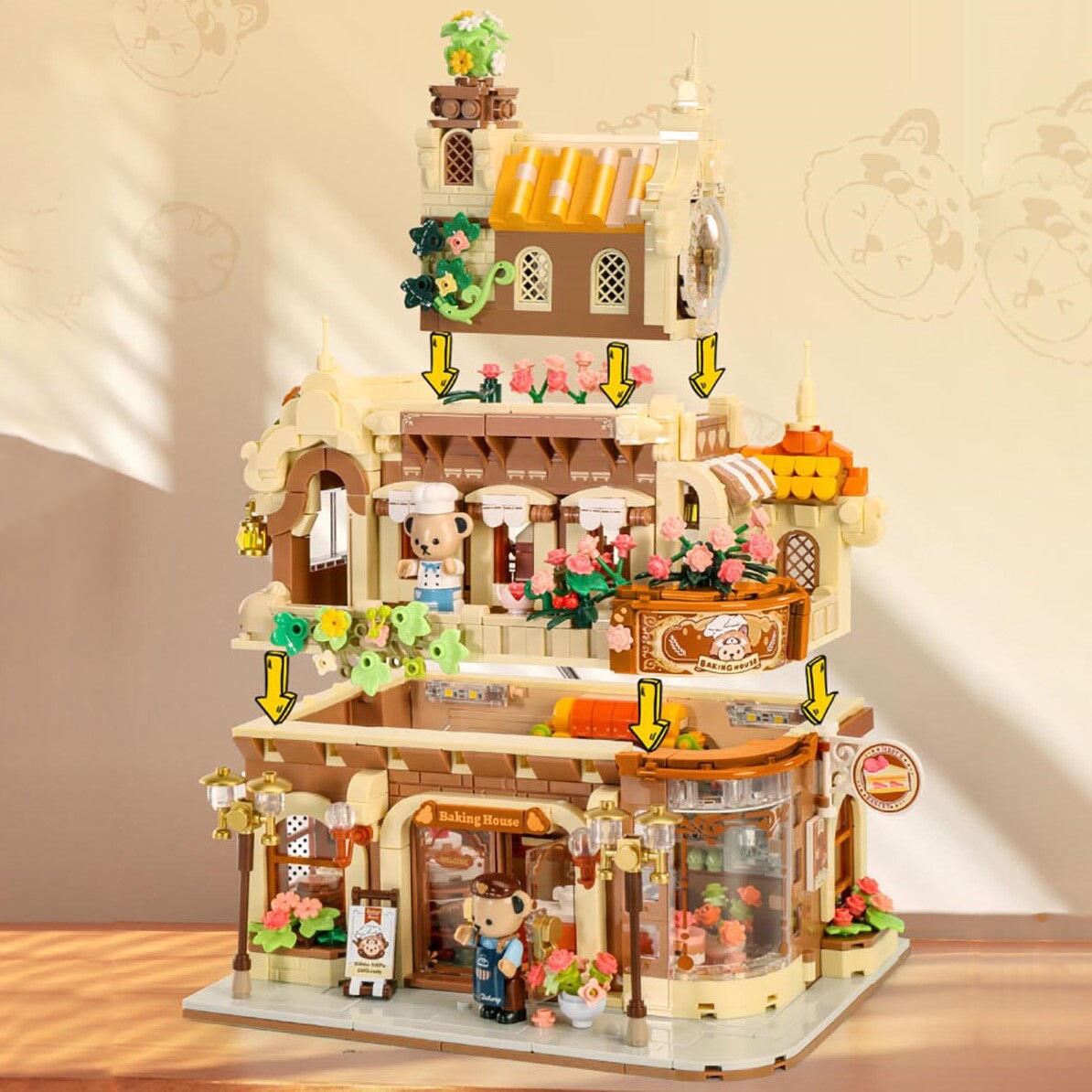 Honey Bear Cupcakes & Cookies Bakery Micro Building Blocks