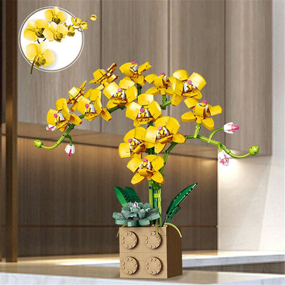 Huge Blossoming Orchid Flower Building Set Collection