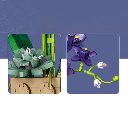 Huge Blossoming Orchid Flower Building Set Collection