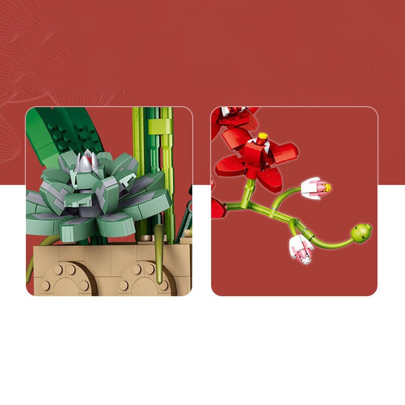 Huge Blossoming Orchid Flower Building Set Collection