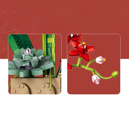 Huge Blossoming Orchid Flower Building Set Collection
