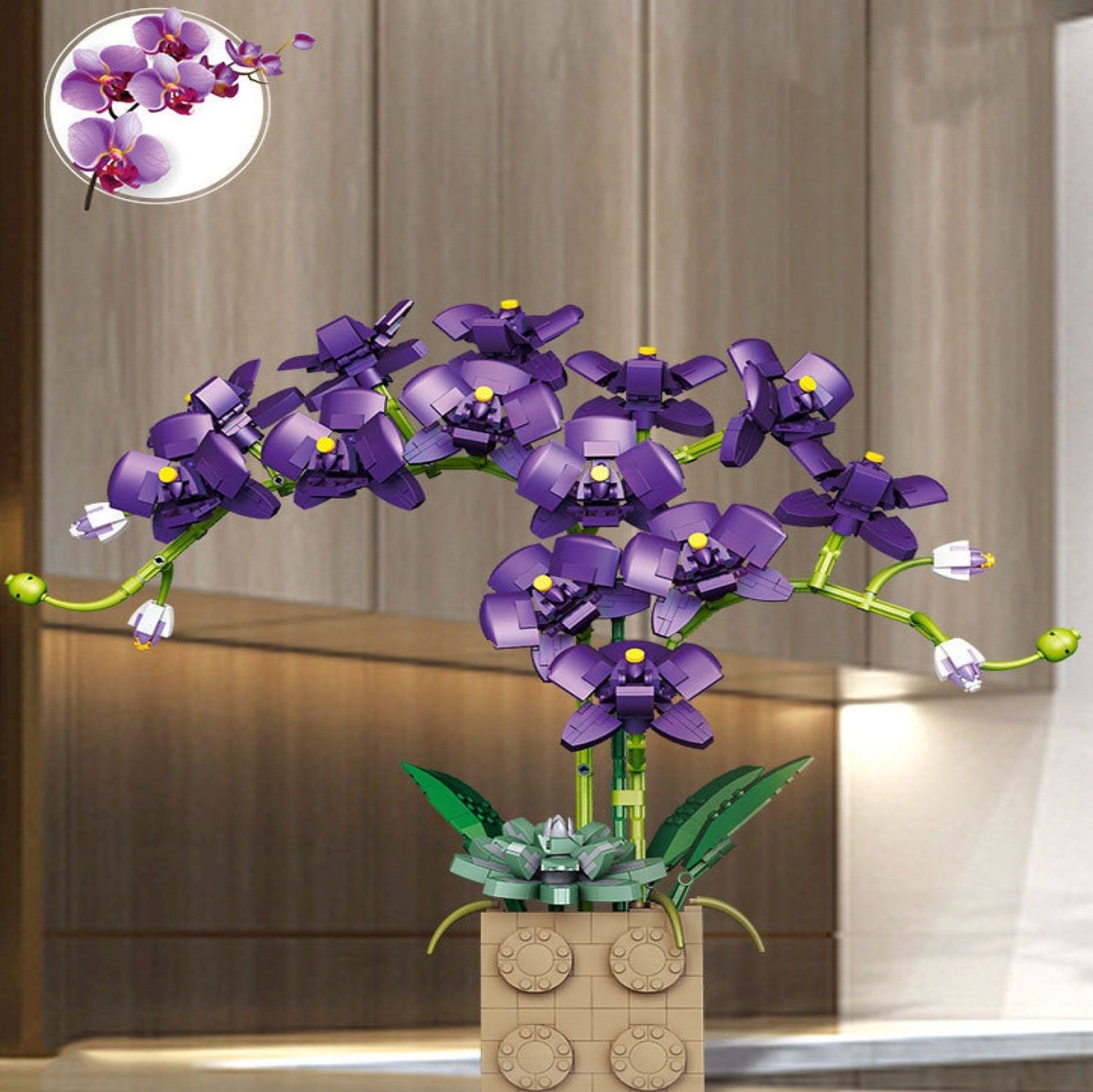 Huge Blossoming Orchid Flower Building Set Collection
