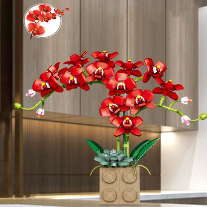 Huge Blossoming Orchid Flower Building Set Collection