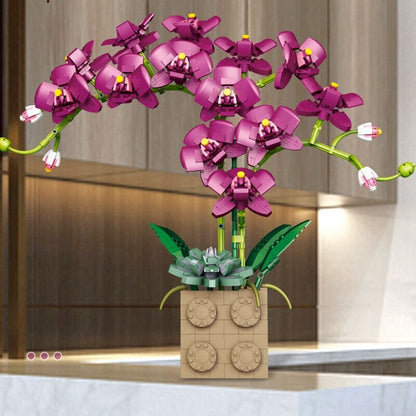 Huge Blossoming Orchid Flower Building Set Collection