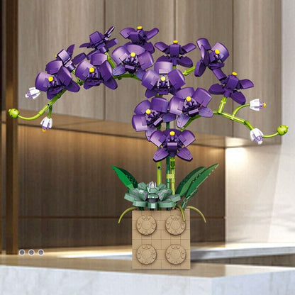 Huge Blossoming Orchid Flower Building Set Collection