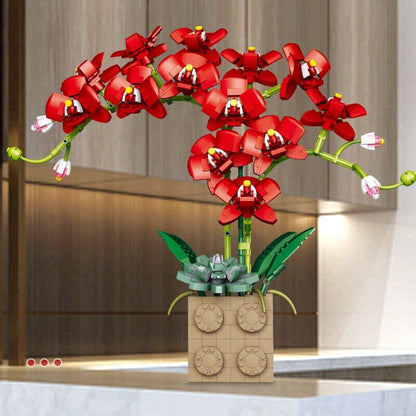 Huge Blossoming Orchid Flower Building Set Collection