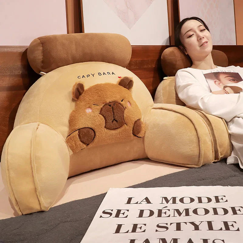 Huge Capybara Cushion Plush Backrest Seat