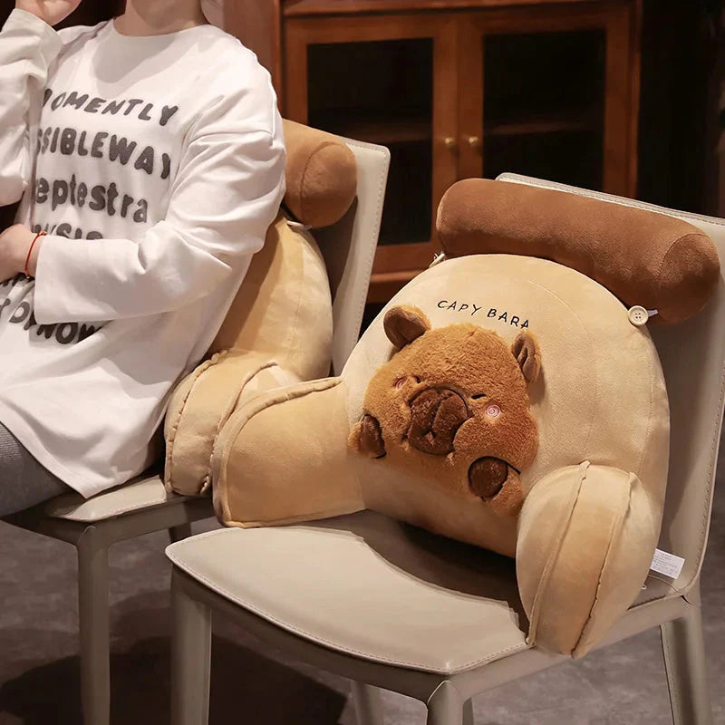 Huge Capybara Cushion Plush Backrest Seat