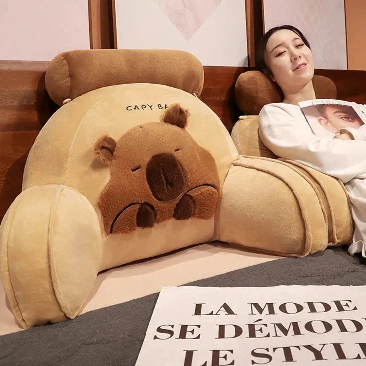 Huge Capybara Cushion Plush Backrest Seat