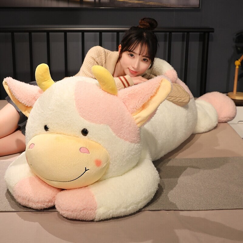 Huge Fluffy Lovely Milk Cow Plushies