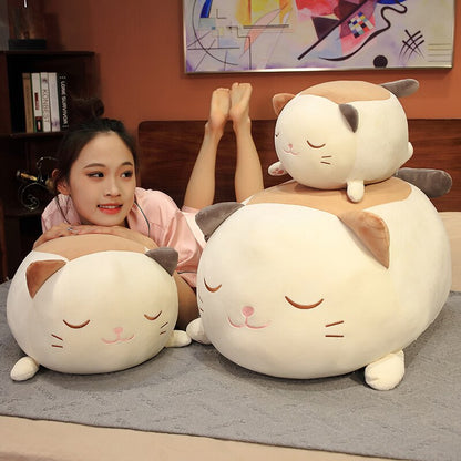 Huge Snuggly Caramel Cat Plush
