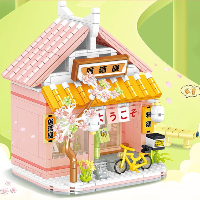 Izakaya and Chashitsu Sakura Micro Building Blocks