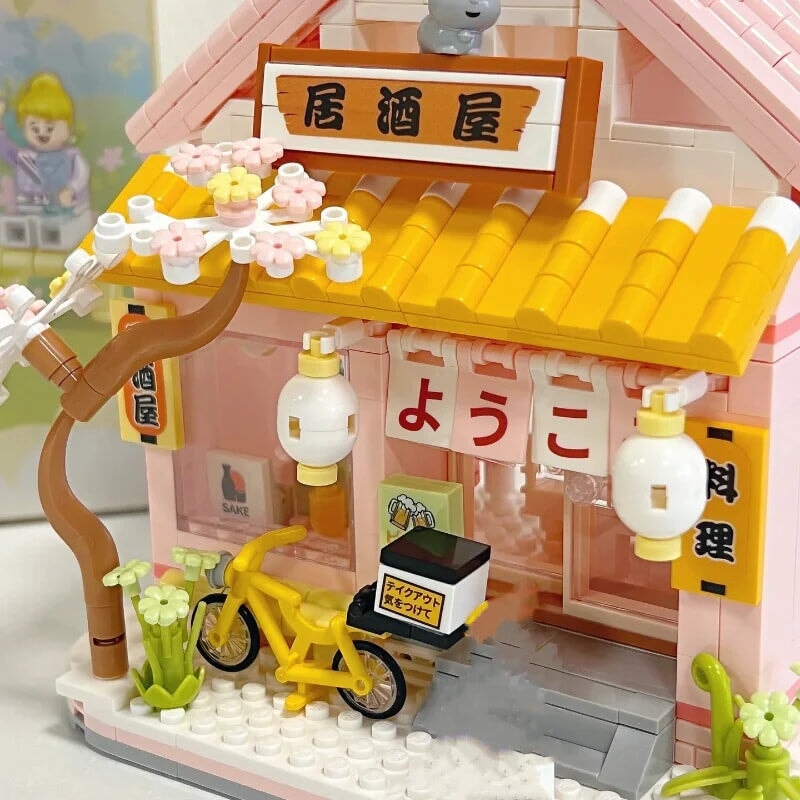 Izakaya and Chashitsu Sakura Micro Building Blocks