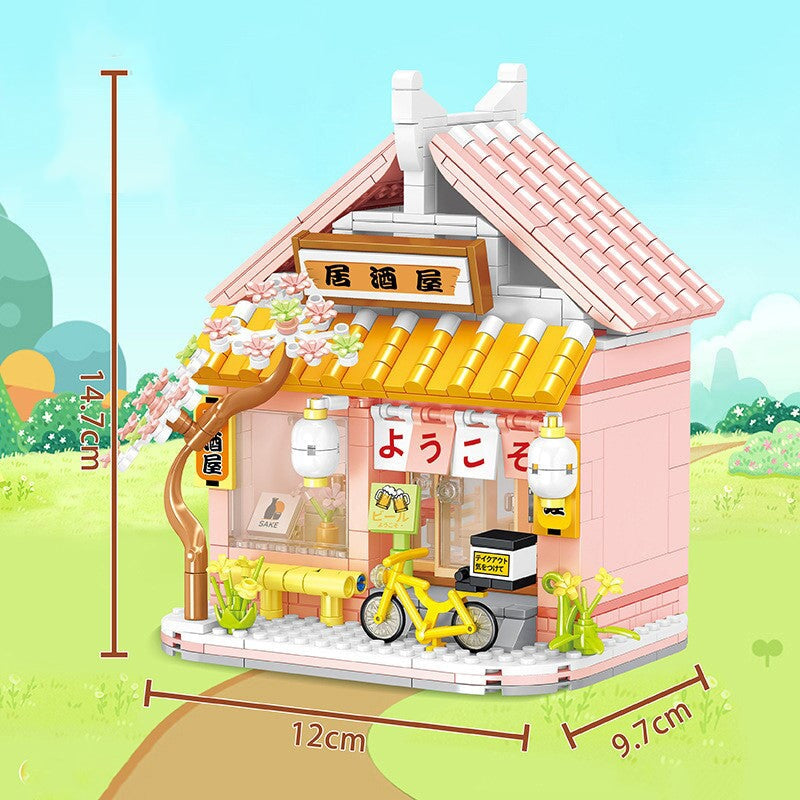 Izakaya and Chashitsu Sakura Micro Building Blocks