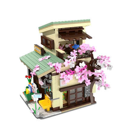 Japanese Grocery Sakura Tree Shop Building Set