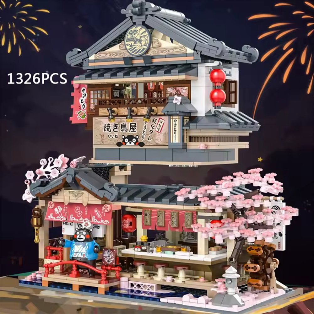 Japanese Kumamoto Bear Restaurant Micro Building Set