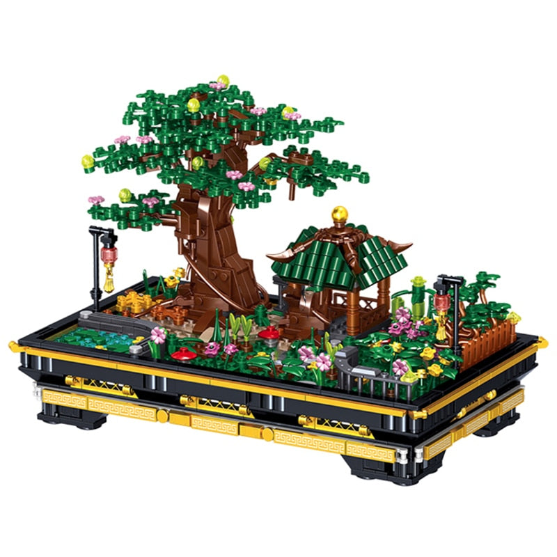Japanese Pagoda Tree Pond Scene Nano Building Set