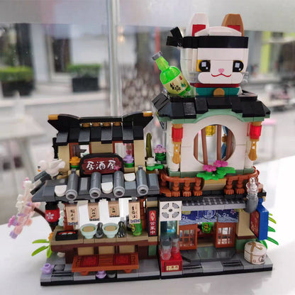 Japanese Ramen Bar Seafood Store Micro Building Sets