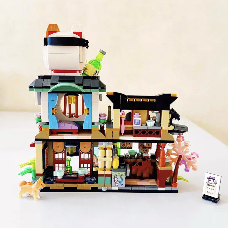 Japanese Ramen Bar Seafood Store Micro Building Sets
