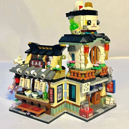 Japanese Ramen Bar Seafood Store Micro Building Sets
