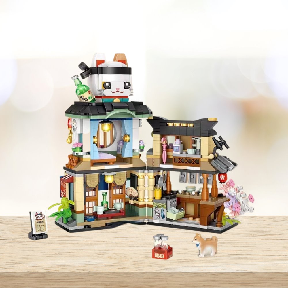 Japanese Ramen Bar Seafood Store Micro Building Sets