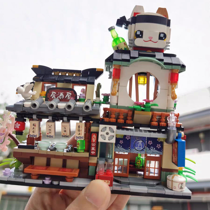 Japanese Ramen Bar Seafood Store Micro Building Sets