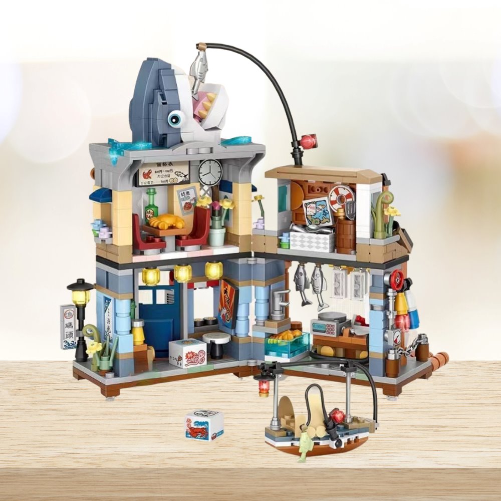 Japanese Ramen Bar Seafood Store Micro Building Sets