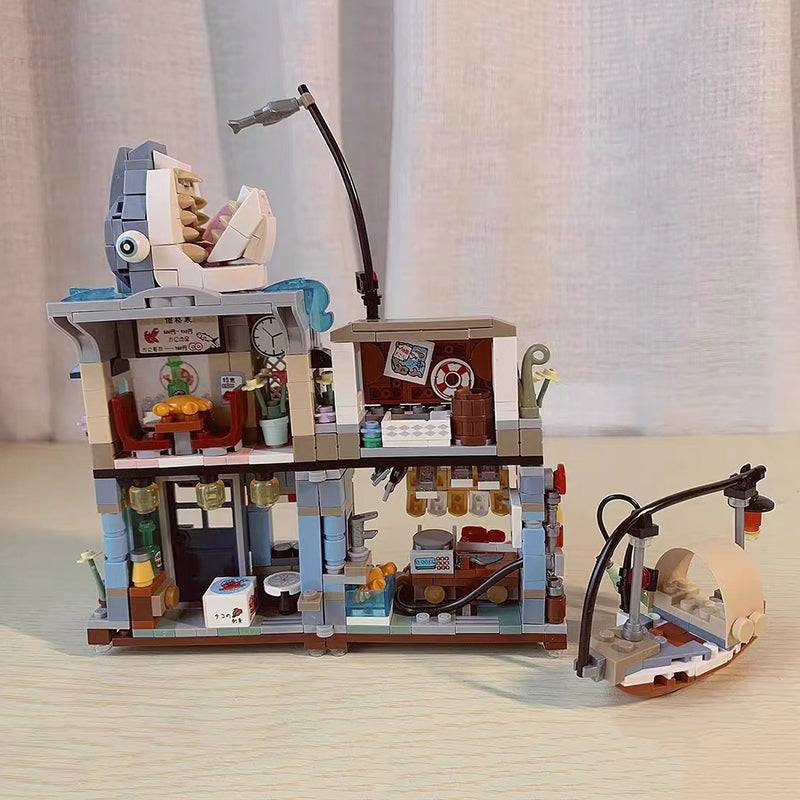 Japanese Ramen Bar Seafood Store Micro Building Sets