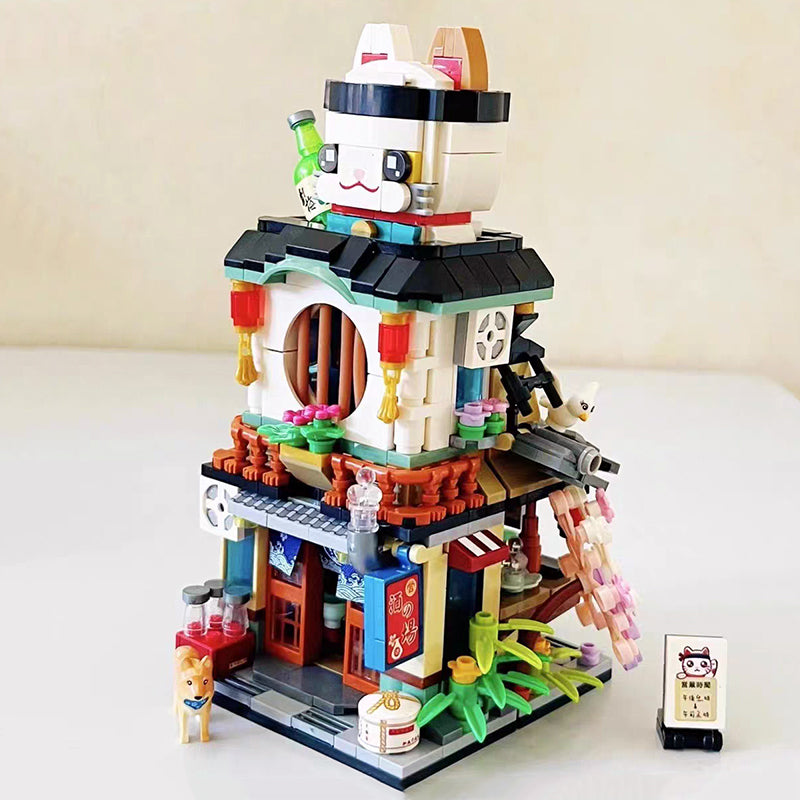 Japanese Ramen Bar Seafood Store Micro Building Sets