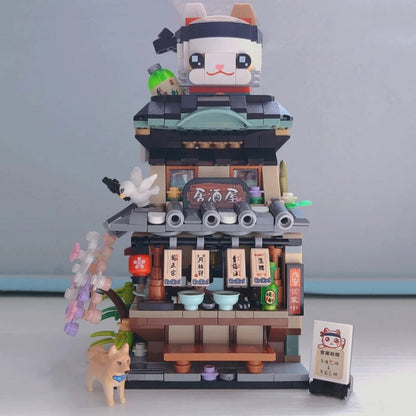 Japanese Ramen Bar Seafood Store Micro Building Sets